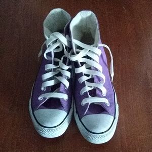 Purple high top converse